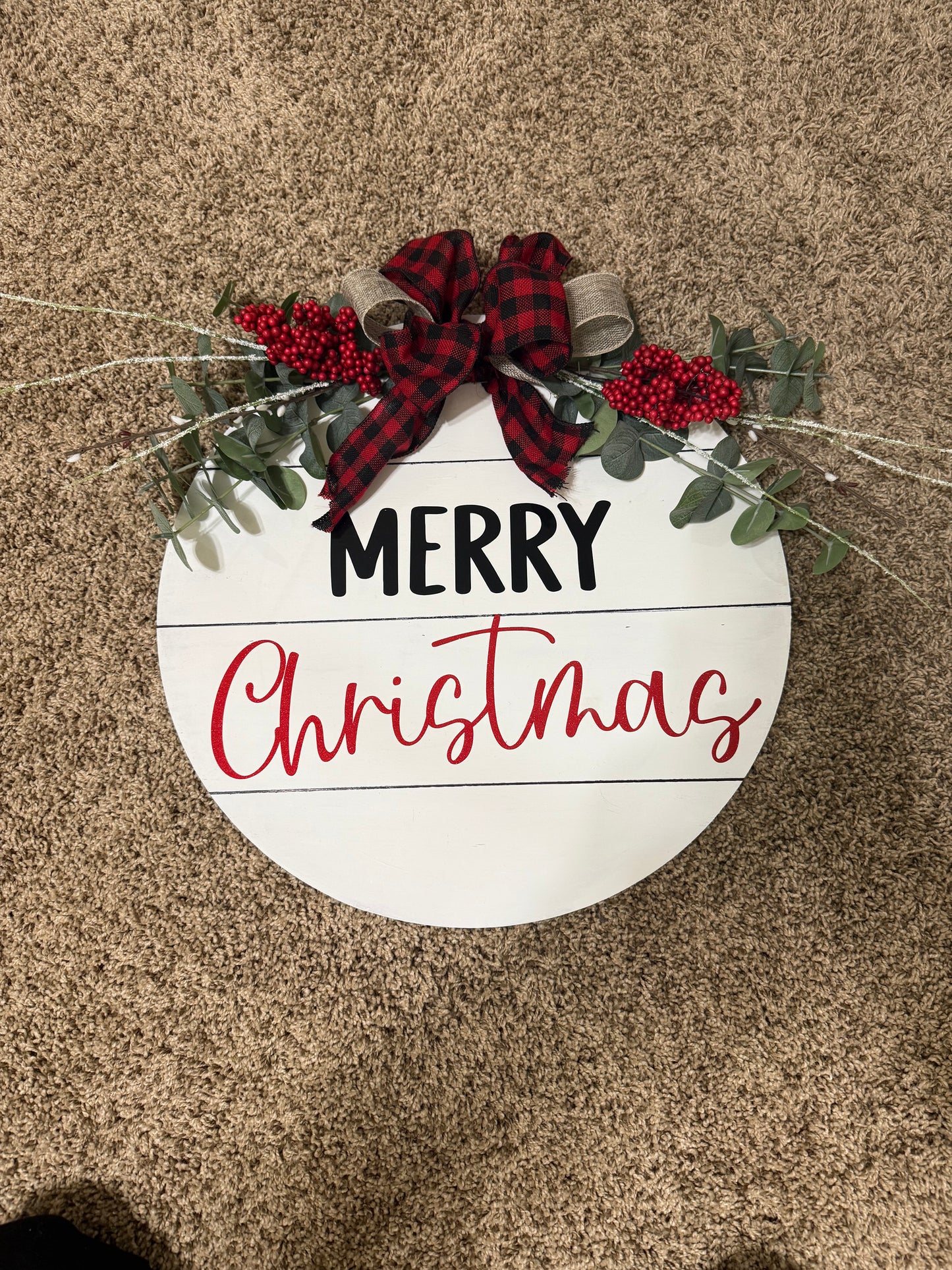 Merry christmas door hanger