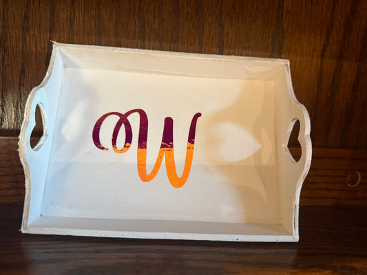 small customized wooden tray